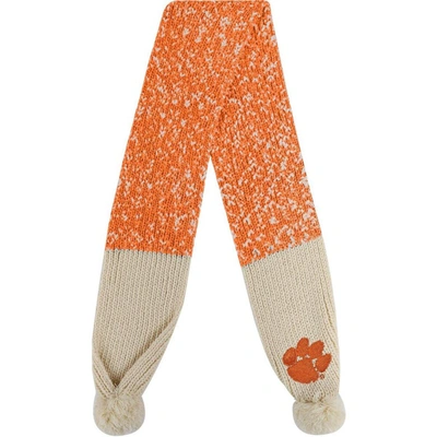 Shop Foco Clemson Tigers Confetti Scarf With Pom In Orange