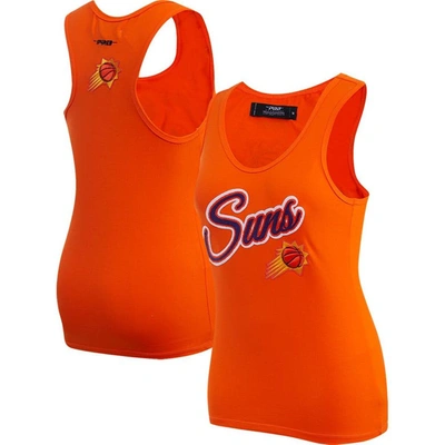 Pro Standard Orange Phoenix Suns Script Tank Top In Orange