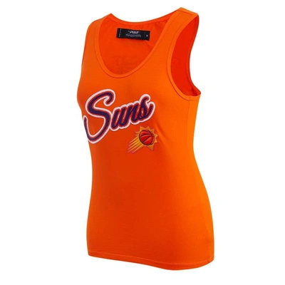 Pro Standard Orange Phoenix Suns Script Tank Top In Orange