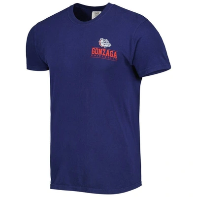 Shop Image One Navy Gonzaga Bulldogs Logo Campus Icon T-shirt