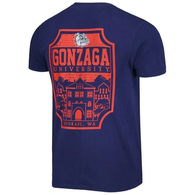Shop Image One Navy Gonzaga Bulldogs Logo Campus Icon T-shirt