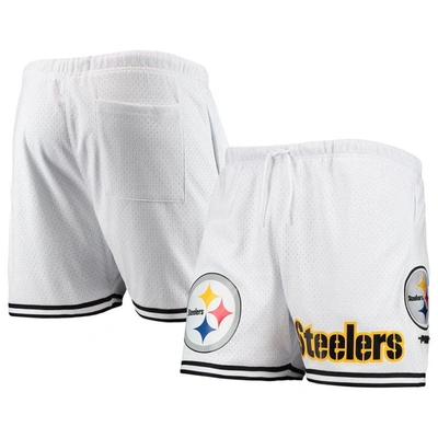 Shop Pro Standard White/black Pittsburgh Steelers Mesh Shorts