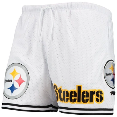 Shop Pro Standard White/black Pittsburgh Steelers Mesh Shorts