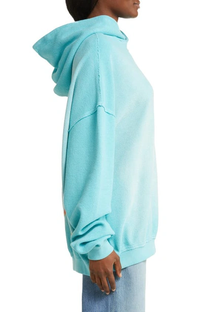 Shop Boys Lie Head Over Heels Cotton French Terry Hoodie In Blue