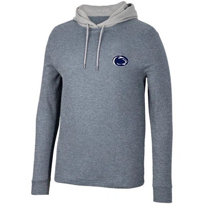 Shop Colosseum Navy Penn State Nittany Lions Ballot Waffle-knit Thermal Long Sleeve Hoodie T-shirt