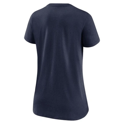 Shop Nike Heathered Navy New England Patriots Lock Up Tri-blend V-neck T-shirt In Heather Navy