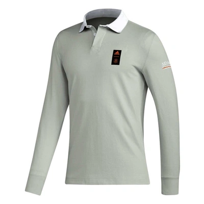 Shop Adidas Originals Adidas 2023 Player Gray Houston Dynamo Fc Travel Long Sleeve Polo