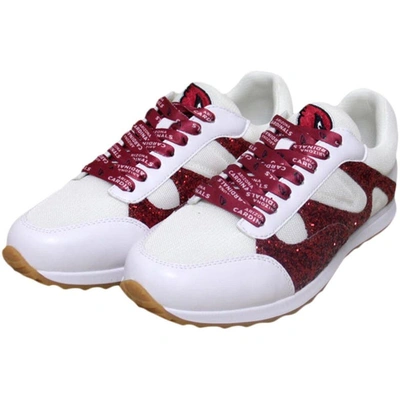 Shop Cuce White Arizona Cardinals Glitter Sneakers