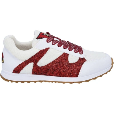 Shop Cuce White Arizona Cardinals Glitter Sneakers