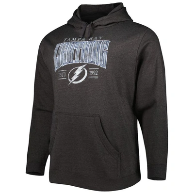 Shop Fanatics Branded Heather Charcoal Tampa Bay Lightning Big & Tall Dynasty Pullover Hoodie