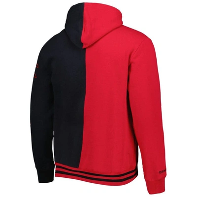 Shop Mitchell & Ness Red/black Portland Trail Blazers Hardwood Classics Split Pullover Hoodie