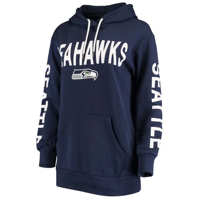 Shop G-iii 4her By Carl Banks College Navy Seattle Seahawks Extra Point Pullover Hoodie
