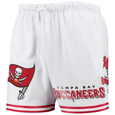 Shop Pro Standard White/red Tampa Bay Buccaneers Mesh Shorts