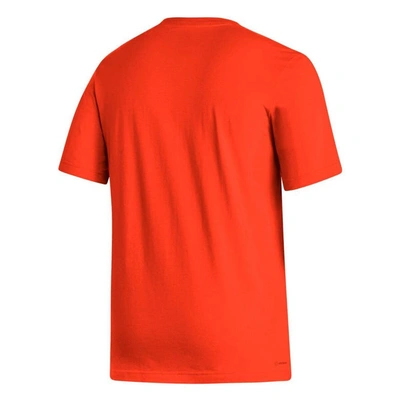 Shop Adidas Originals Adidas Orange Miami Hurricanes Locker Lines Baseball Fresh T-shirt