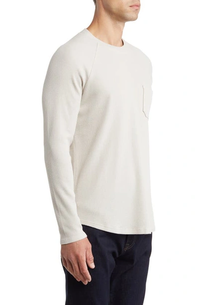 Shop Paige Abe Thermal Knit Baseball T-shirt In Cracked Plaster