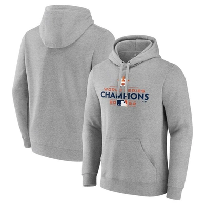 Shop Fanatics Branded Heather Gray Houston Astros 2022 World Series Champions Logo Pullover Sweatshirt