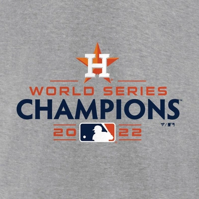 Shop Fanatics Branded Heather Gray Houston Astros 2022 World Series Champions Logo Pullover Sweatshirt