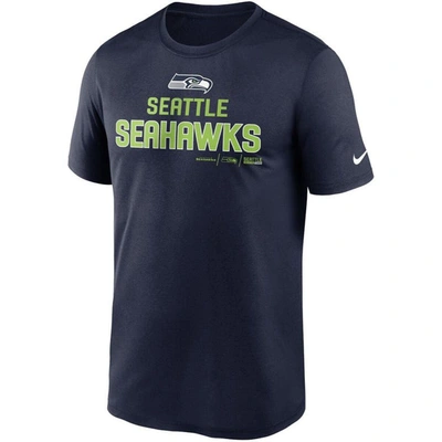 Shop Nike College Navy Seattle Seahawks Legend Community Performance T-shirt