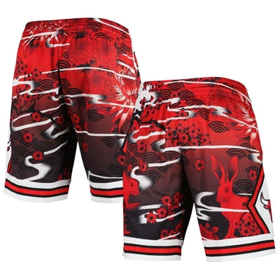 Shop Mitchell & Ness Red Chicago Bulls Lunar New Year Swingman Shorts