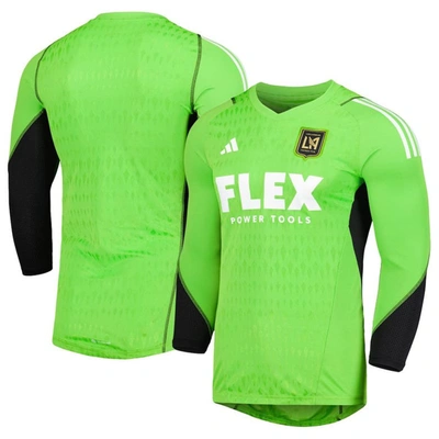 Shop Adidas Originals Adidas Green Lafc 2023 Goalkeeper Long Sleeve Replica Jersey
