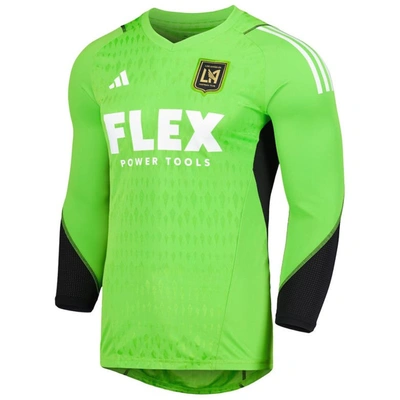 Shop Adidas Originals Adidas Green Lafc 2023 Goalkeeper Long Sleeve Replica Jersey