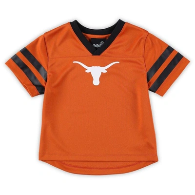 Shop Outerstuff Toddler Texas Orange/black Texas Longhorns Red Zone Jersey & Pants Set In Burnt Orange