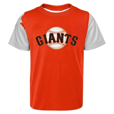 Shop Outerstuff Infant Orange/black San Francisco Giants Pinch Hitter T-shirt & Shorts Set