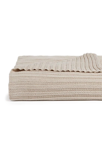 Shop Parachute Oversize Knit Throw Blanket In Flax