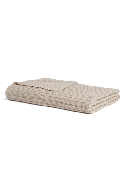 Shop Parachute Oversize Knit Throw Blanket In Flax