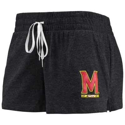Shop Under Armour Black Maryland Terrapins Performance Cotton Shorts In Heather Black