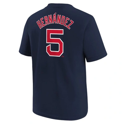 Shop Nike Youth  Enrique Hernandez Navy Boston Red Sox Player Name & Number T-shirt