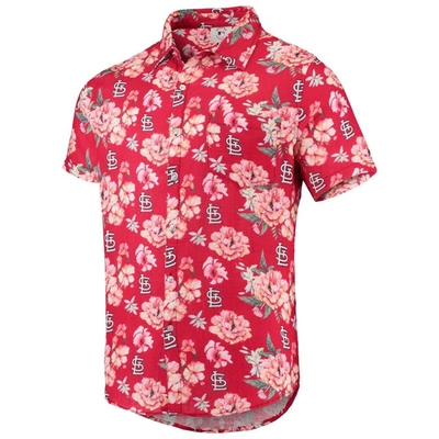 Shop Foco Red St. Louis Cardinals Floral Linen Button-up Shirt