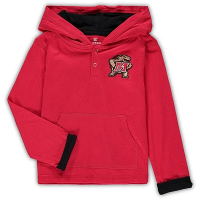 Shop Colosseum Toddler  Red/heathered Gray Maryland Terrapins Poppies Hoodie And Sweatpants Set