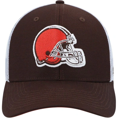 Shop 47 Youth ' Brown/white Cleveland Browns Adjustable Trucker Hat