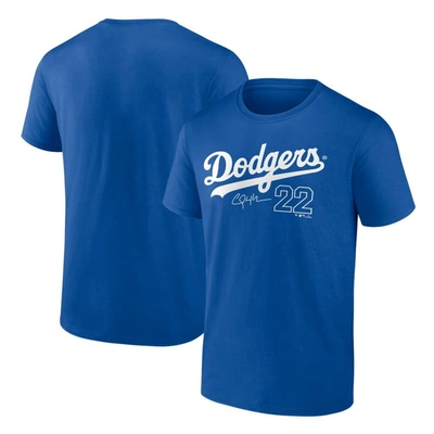 Shop Fanatics Branded Clayton Kershaw Royal Los Angeles Dodgers Player Name & Number T-shirt