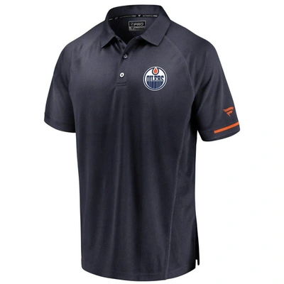 Shop Fanatics Branded Navy Edmonton Oilers Authentic Pro Rinkside Polo