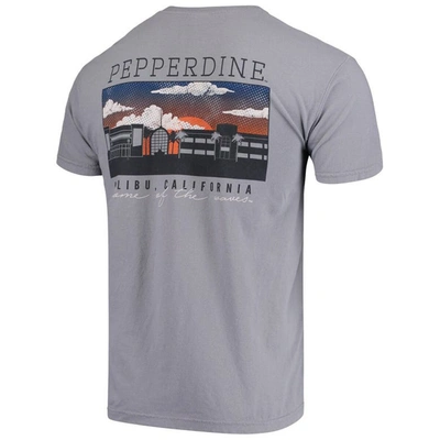 Shop Image One Pepperdine Waves Comfort Colors Campus Scenery T-shirt In Gray