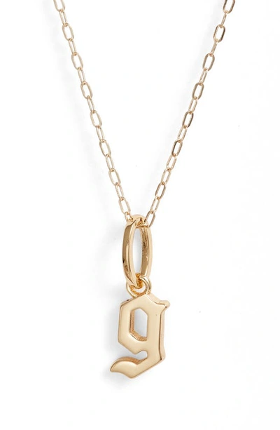 Shop Miranda Frye Sophie Customized Initial Pendant Necklace In Gold - G