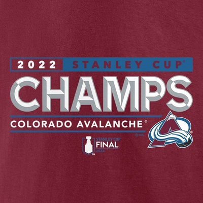 Shop Fanatics Branded Burgundy Colorado Avalanche 2022 Stanley Cup Champions Winger T-shirt
