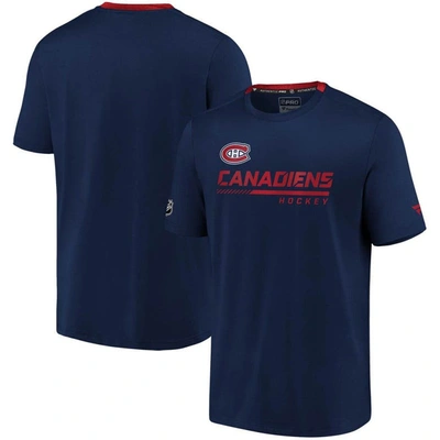 Shop Fanatics Branded Navy Montreal Canadiens Authentic Pro Locker Room Performance T-shirt