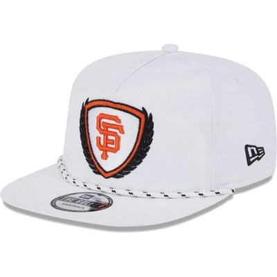 Shop New Era White San Francisco Giants Golfer Tee 9fifty Snapback Hat