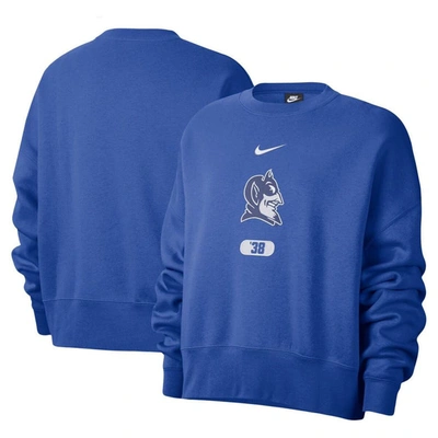 Shop Nike Royal Duke Blue Devils Vault Every Day Fleece Pullover Sweatshirt