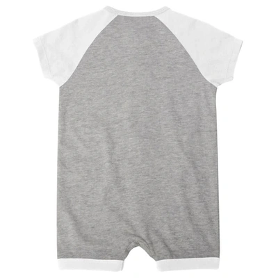 Outerstuff Infant  Heather Gray Minnesota Twins Extra Base Hit Raglan Full-snap Romper In Heather Gray