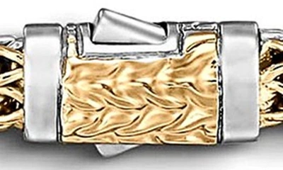 Shop John Hardy Classic Chain Reversible Bracelet In Gold/ Silver