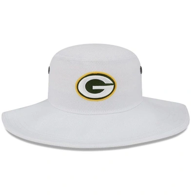 Shop New Era White Green Bay Packers 2023 Nfl Training Camp Panama Bucket Hat
