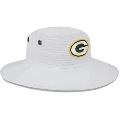Shop New Era White Green Bay Packers 2023 Nfl Training Camp Panama Bucket Hat
