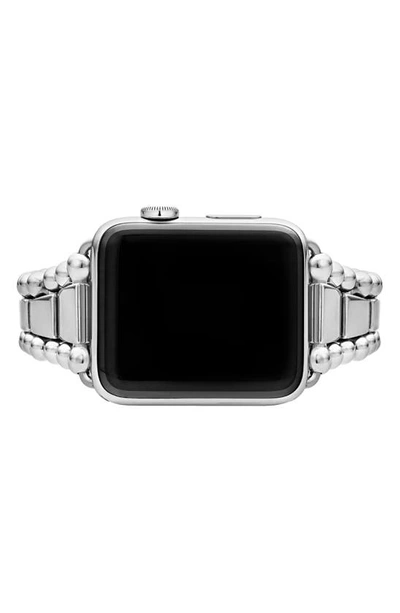 Lagos Smart Caviar Stainless Steel Apple Watch® Watchband In Silver