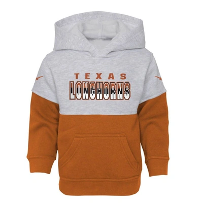 Shop Outerstuff Infant Heather Gray/texas Orange Texas Longhorns Playmaker Pullover Hoodie & Pants Set
