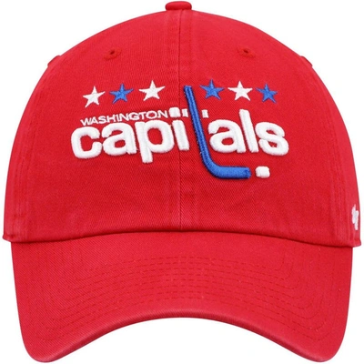 Shop 47 ' Red Washington Capitals Clean Up Adjustable Hat