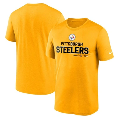 Shop Nike Gold Pittsburgh Steelers Legend Community Performance T-shirt